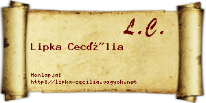 Lipka Cecília névjegykártya